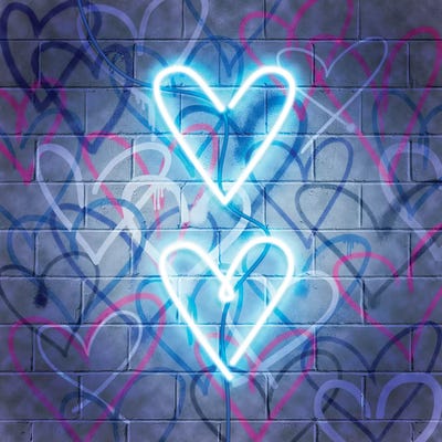 Neon Heart I by Grace Popp multi panel art
