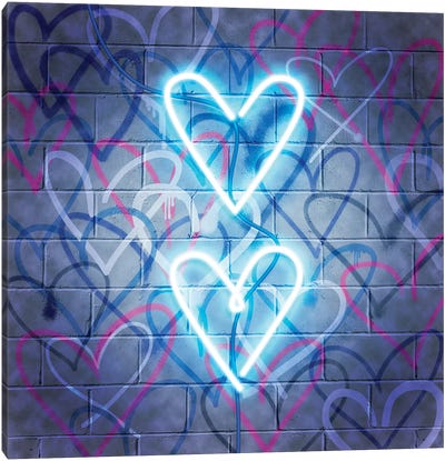 Neon Heart I Canvas Art Print - Love Art