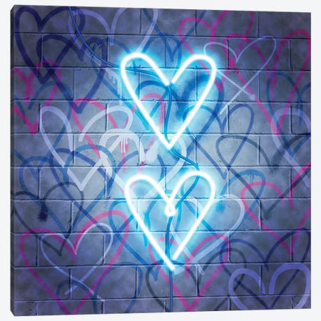 Neon Heart I Canvas Print #POP2105} by Grace Popp Canvas Art Print