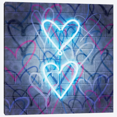 Neon Heart II Canvas Print #POP2106} by Grace Popp Canvas Art Print