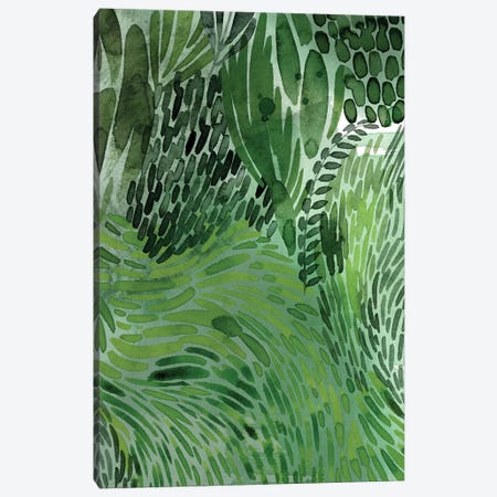 Upright Greenery I Canvas Print #POP2129} by Grace Popp Canvas Wall Art
