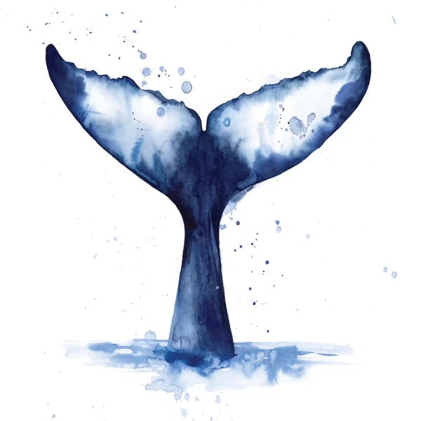 Kids Nautical Art: Whale Wave I by Grace Popp