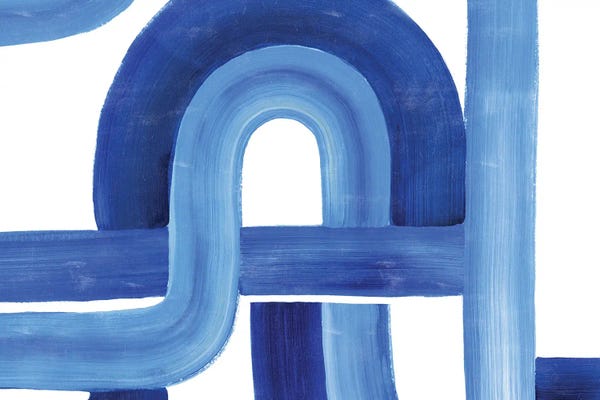 Linear Abstract: Woven Cobalt I by Grace Popp