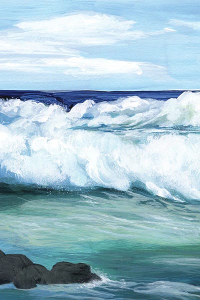 Rocky Beaches: Barrel Break I by Grace Popp