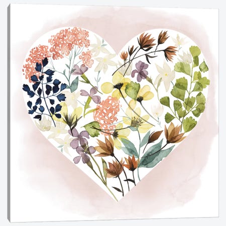 Love Floral I Canvas Print #POP235} by Grace Popp Canvas Artwork