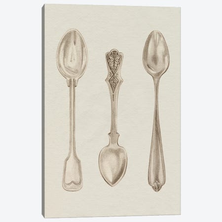 Silver Spoon I Canvas Print #POP2407} by Grace Popp Canvas Art