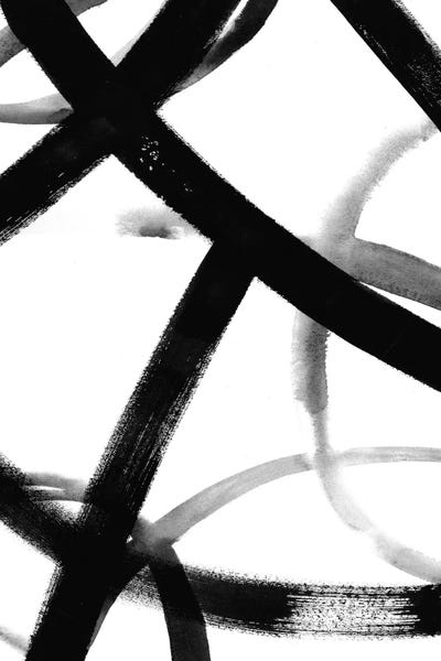 Black & White Abstract Art: Monochrome Ripple II by Grace Popp