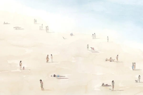 Coastal & Ocean Abstracts: Beach Goers III by Grace Popp