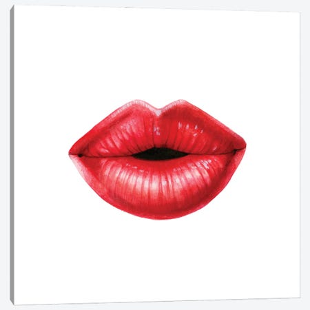 Emotion Lips I Canvas Print #POP2445} by Grace Popp Canvas Wall Art