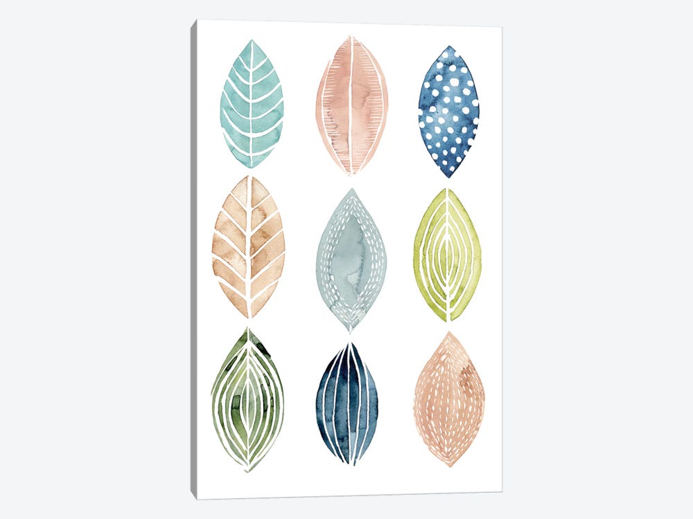 Patterned Leaves II 1-piece Canvas Artwork