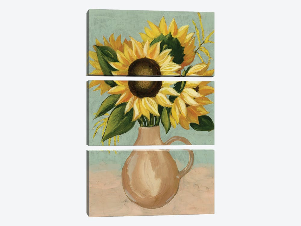Sunflower Afternoon I by Grace Popp 3-piece Canvas Print