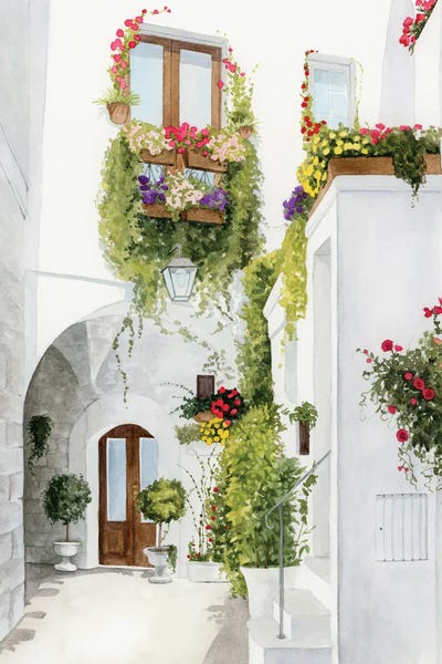 Bougainvilla Alley I by Grace Popp multi panel art