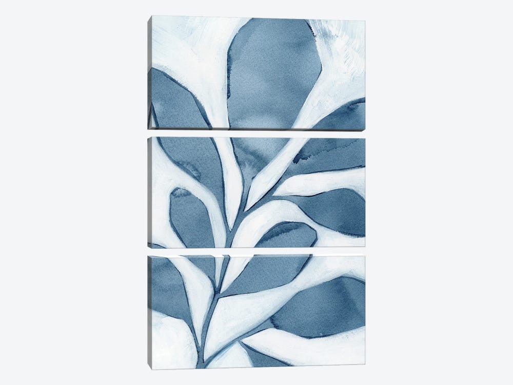 Blue Weed II by Grace Popp 3-piece Canvas Art Print