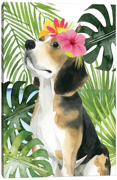 Coastal Canines II Canvas Art Print - Beagle Art