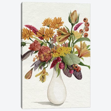 End Of Season Bouquet I Canvas Print #POP2600} by Grace Popp Canvas Art Print