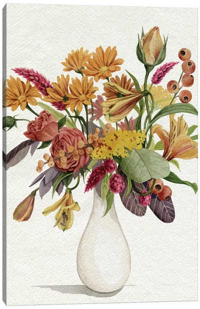End Of Season Bouquet I Canvas Art Print - Grace Popp