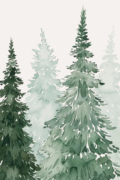 Pine Trees: Winter Washed Coppice II by Grace Popp