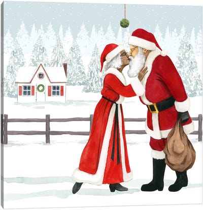 Christmas Love I Canvas Art Print - Santa Claus Art