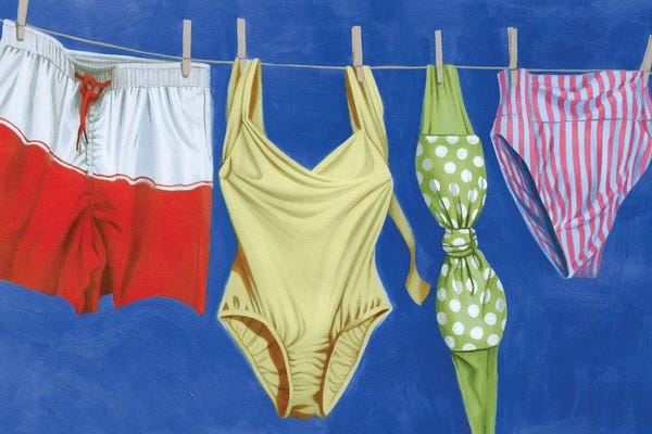 Women's Swimsuits: Afternoon on the Line III by Grace Popp