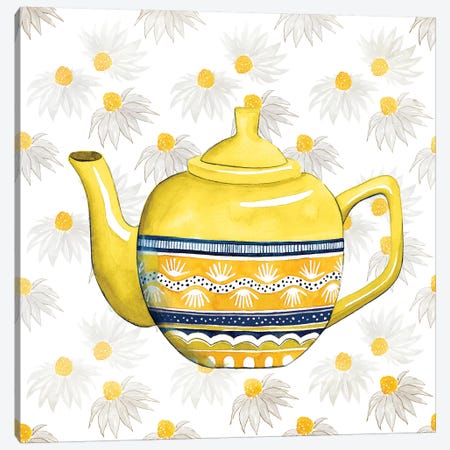 Sweet Teapot V Canvas Print #POP267} by Grace Popp Art Print