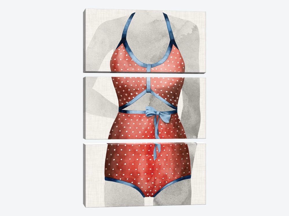 Vintage Bathing Suit II by Grace Popp 3-piece Art Print