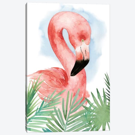 Watercolor Flamingo Composition I Canvas Print #POP288} by Grace Popp Canvas Artwork