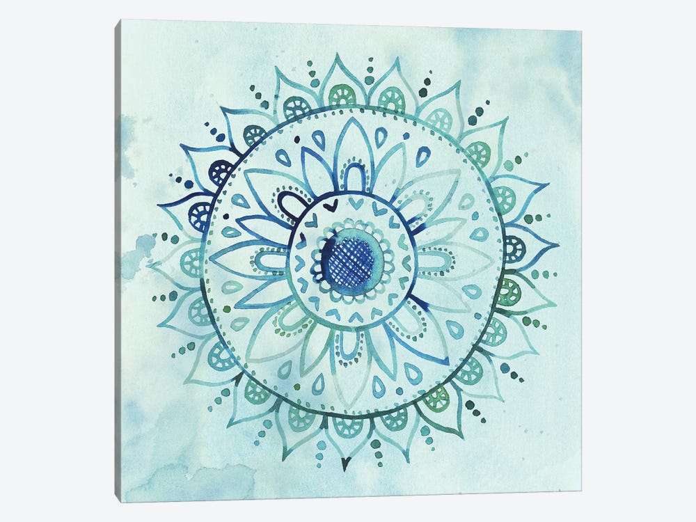 Watercolor Mandala I 1-piece Canvas Artwork