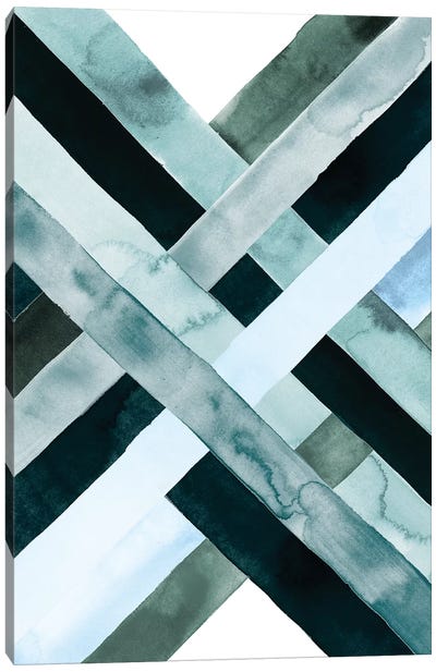 Watercolor Weave I Canvas Art Print - Geometric Patterns