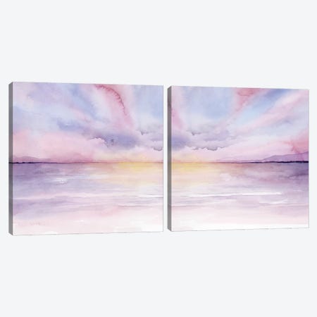 Pale Sunset Diptych Canvas Print Set #POP2HSET018} by Grace Popp Art Print
