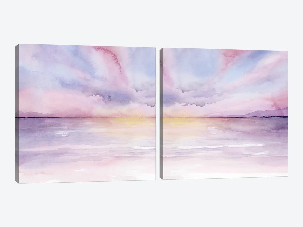 Pale Sunset Diptych by Grace Popp 2-piece Canvas Artwork