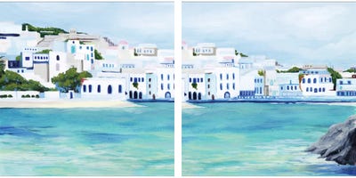 Mykonos Diptych by Grace Popp canvas print