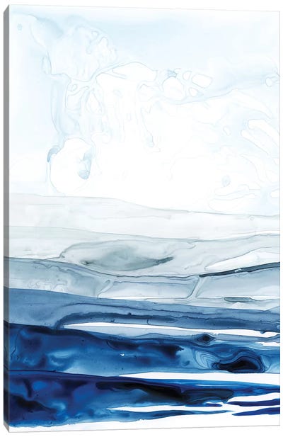 Azure Arctic I Canvas Art Print - Abstract Watercolor Art
