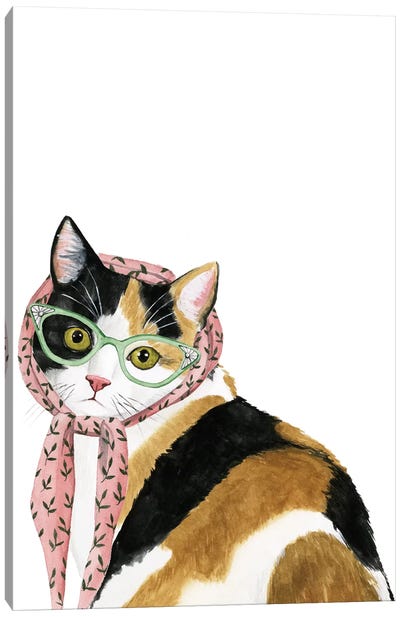 Cool Cat I Canvas Art Print - Calico Cat Art