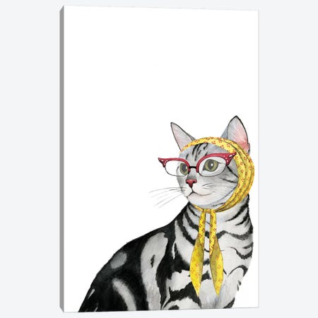 Cool Cat III Canvas Print #POP320} by Grace Popp Canvas Print
