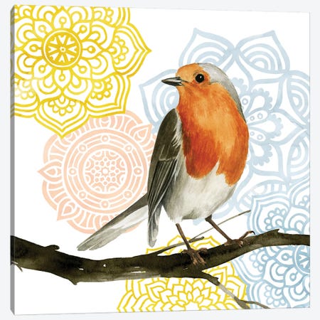 Mandala Bird IV Canvas Print #POP353} by Grace Popp Canvas Artwork