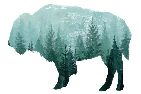 Bison & Buffaloes: Nature Calling I by Grace Popp