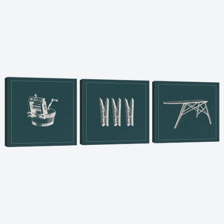 Laundry Tips Triptych Canvas Print Set #POP3HSET003} by Grace Popp Canvas Art
