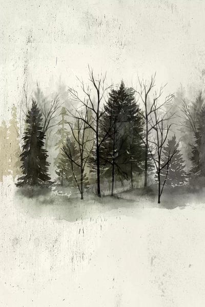 Rustic Winter: Textured Treeline I by Grace Popp
