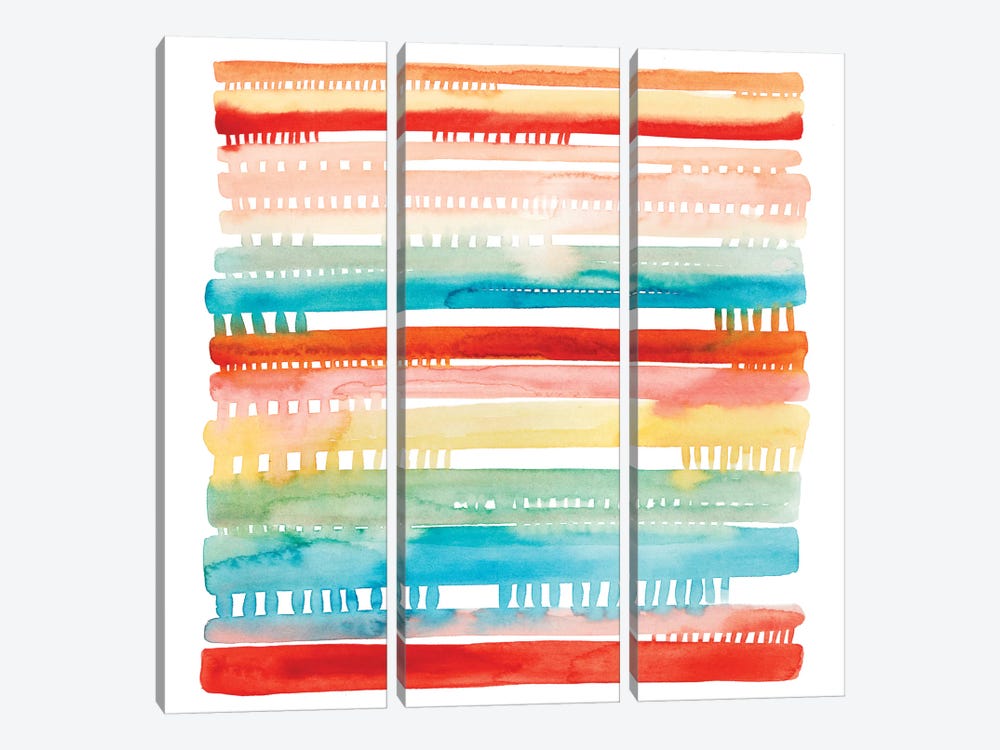 Connected Lines II by Grace Popp 3-piece Canvas Print