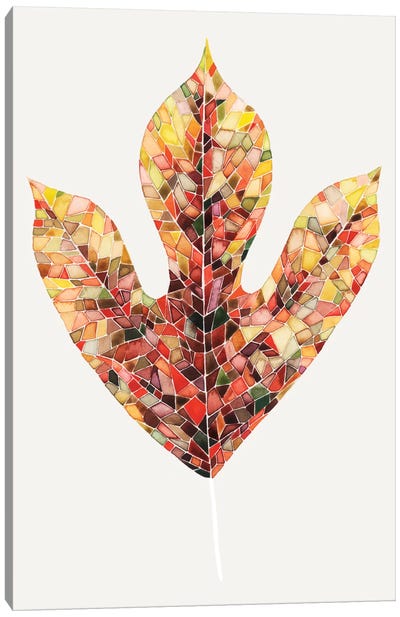 Fall Mosaic Leaf II Canvas Art Print - Thanksgiving Art