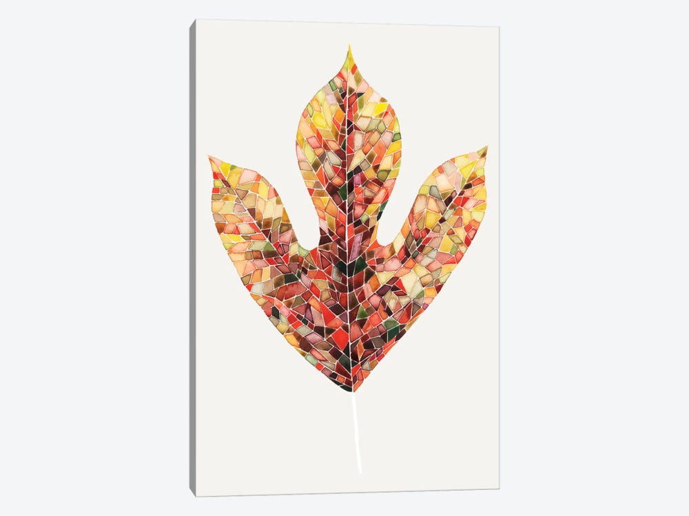 Fall Mosaic Leaf II by Grace Popp 1-piece Canvas Print