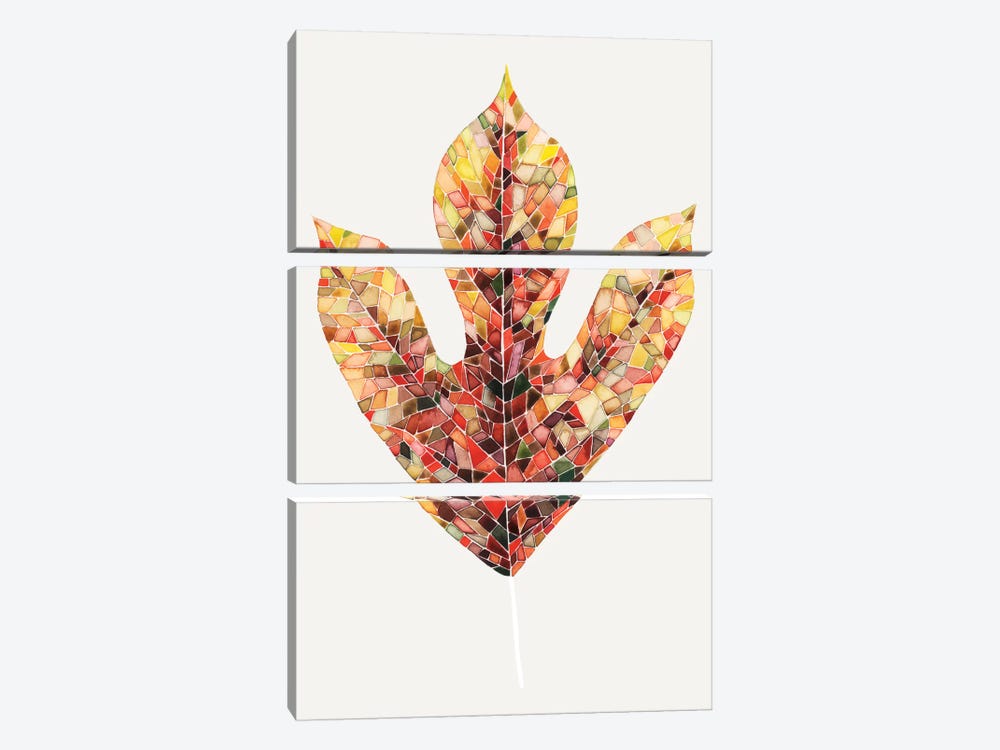 Fall Mosaic Leaf II by Grace Popp 3-piece Art Print