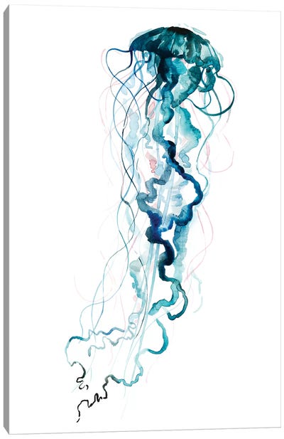 Electric Tangle I Canvas Art Print - Jellyfish Art