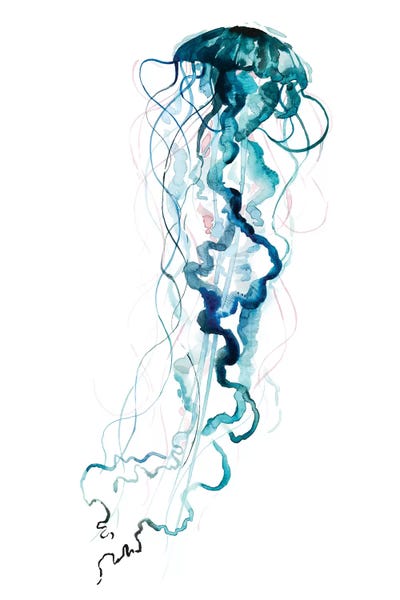 Kids Ocean Life Art: Electric Tangle I by Grace Popp