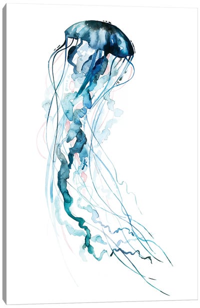 Electric Tangle II Canvas Art Print - Sea Life Art