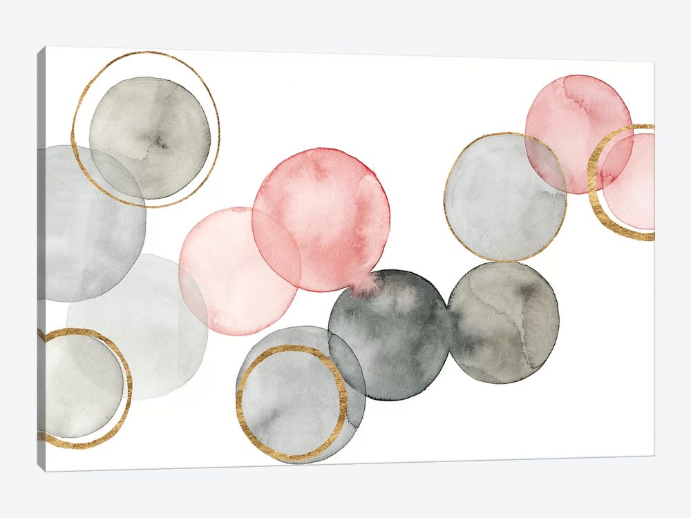 Gilded Spheres II by Grace Popp 1-piece Canvas Artwork