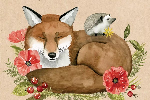 Foxes: Grateful Heart I by Grace Popp