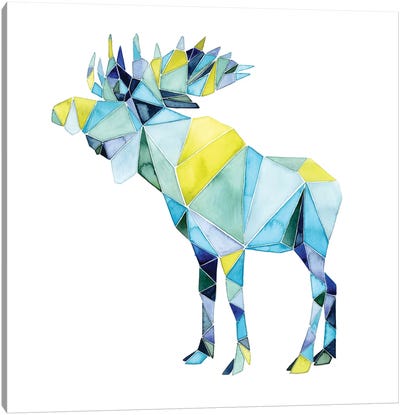 Geo Animal III Canvas Art Print - Moose Art