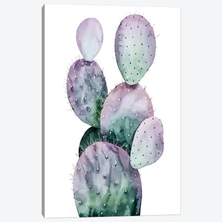 Purple Cactus II Canvas Print #POP545} by Grace Popp Canvas Art