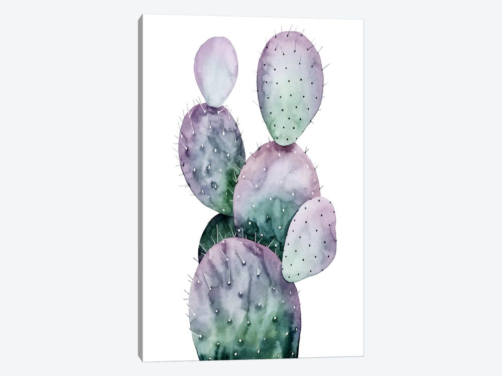 Purple Cactus II by Grace Popp 1-piece Canvas Art Print